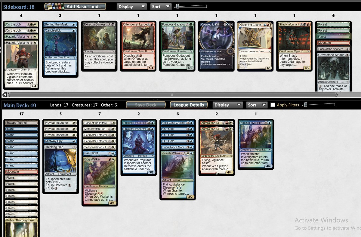 The second Aurelia here is somewhat fake, due to an MTGO bug. I kept forgetting to change my deck between rounds so I played it in all game 1s, but sided it out every time because without the bug I would only have one.