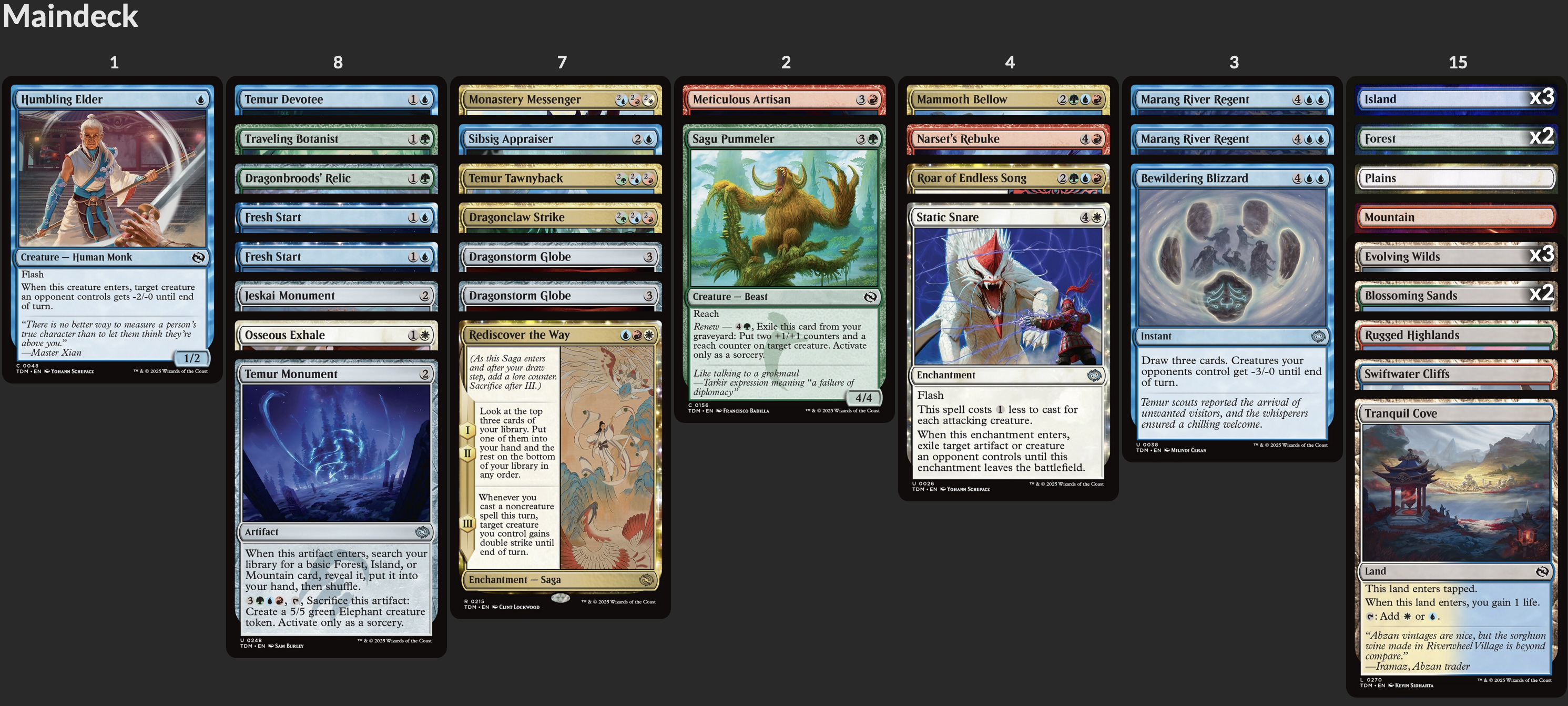 Probably one of my more absurd soup decks in terms of rare quality; two River Regents sure was something.